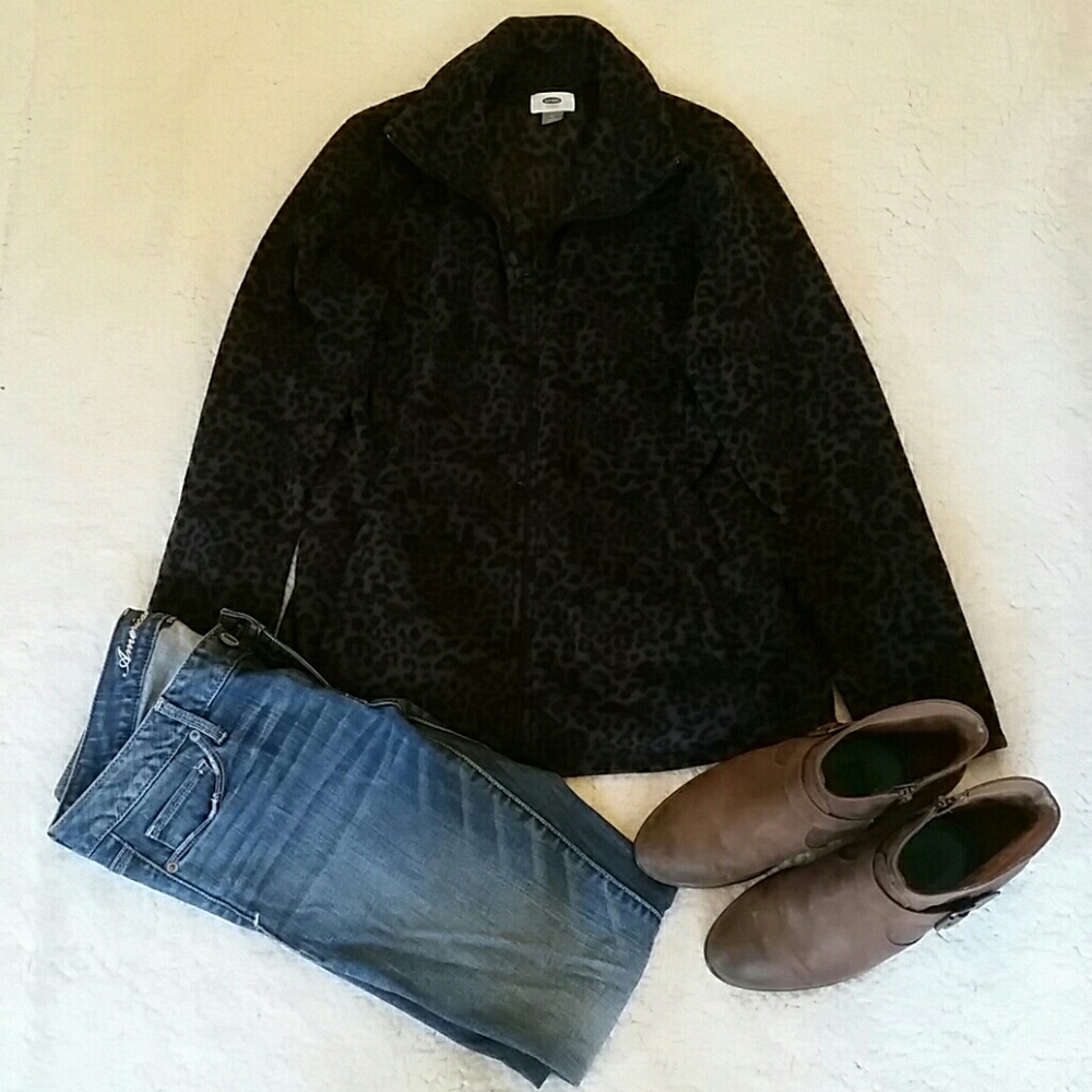 Fleece Cheetah Print Zip Up Old Navy
